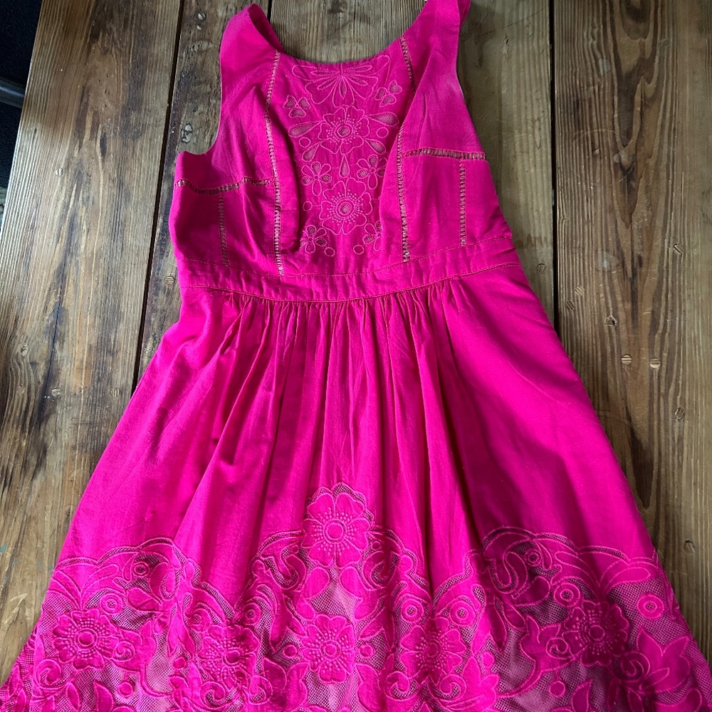 Anthropologie Embroidered Lace Cutout Dress